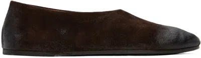 Marsèll Brown Coltellaccio Slippers In Dark Brown