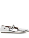 MARSÈLL BUCKLED METALLIC-EFFECT LOAFERS