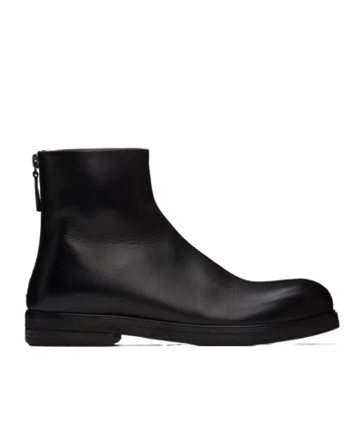 Marsèll Calf Leather Ankle Boots In Black