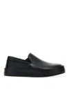 Marsèll Marsell Minimalist Black Calfskin Slip-on Slippers With Rubber Sole In Black