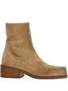 Marsèll 'cassello' Block Heel Ankle Boots In Neutrals