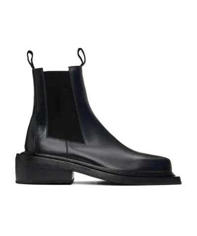 Marsèll Cassettino Square-toe Ankle Boots In Black