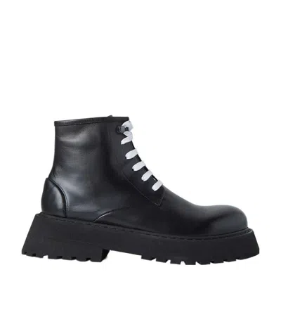MARSÈLL MICARRO LEATHER PLATFORM ANKLE BOOTS