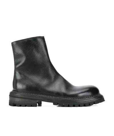 Marsèll Chunky Sole Leather Boots In Black