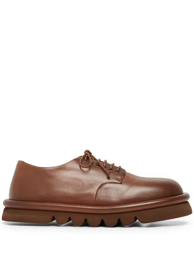 Marsèll Chunky Sole Leather Derby Shoes In Brown