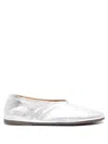 Marsèll Laminated Leather Slippers In Metallic