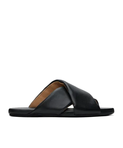 Marsèll Cross-strap Slippers In Black