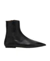 Marsèll Flat Leather Boots In Black
