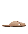 Marsèll Flat Leather Mules In Nude