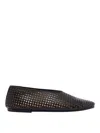 Marsèll Ballet Flats With Leather Upper And Perforated Design In Negro