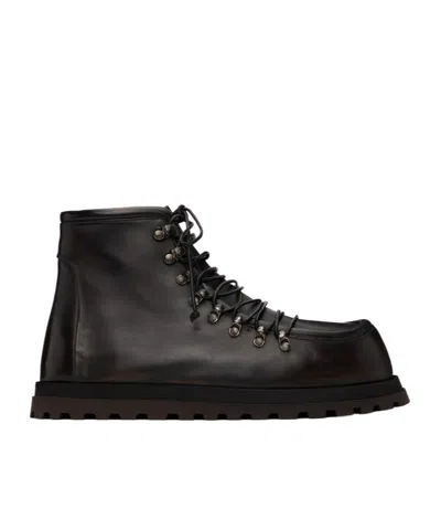 Marsèll Front Lacing Ankle Boots In Black
