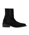 Marsèll "chalk" Mid-calf Block Heel Boots In Black