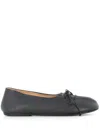 Marsèll Girella Leather Ballerina Shoes In Black