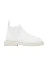 Marsèll Gomme Man Ankle Boots Light Grey Size 9 Calfskin In White
