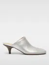 Marsèll 45mm Spilla Laminated Leather Mules In Silver