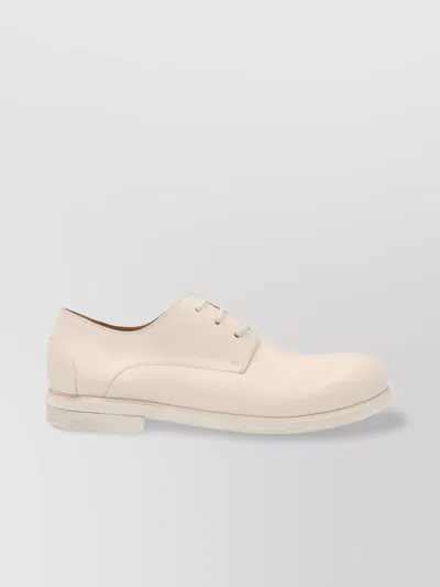 Marsèll Lace-up Leather Round Toe Shoes In Gold