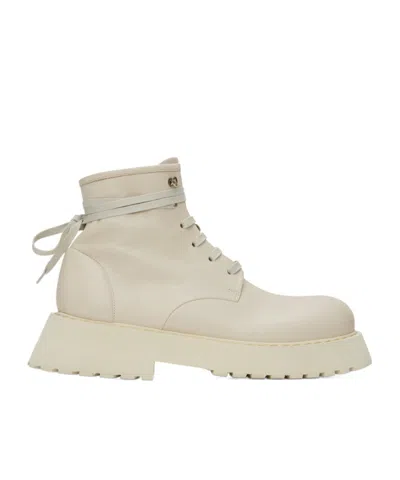Marsèll Laced Thick-soled Boots In Nude