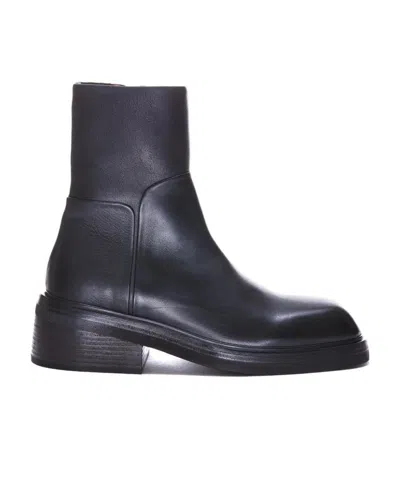 Marsèll Leather Ankle Boots In Black