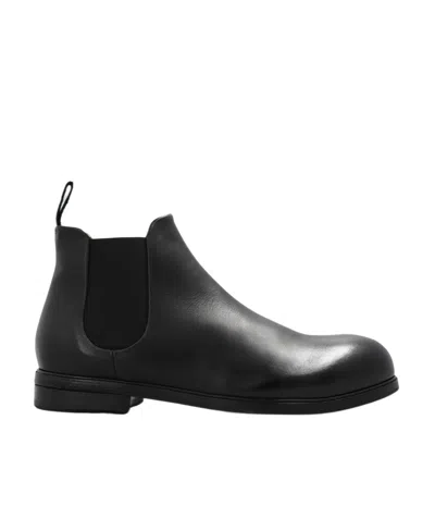 Marsèll Leather Ankle Boots In Black
