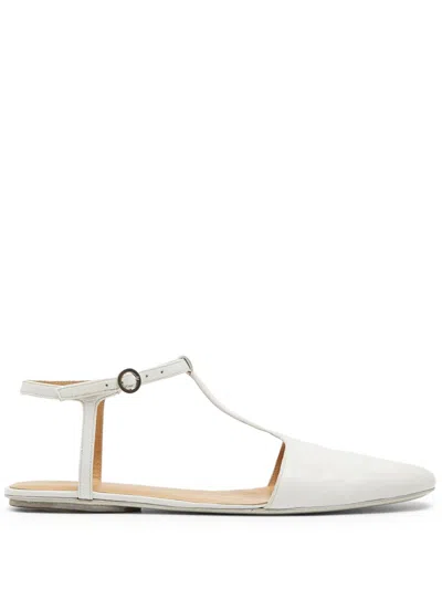 Marsèll Leather Ballet Flats In White