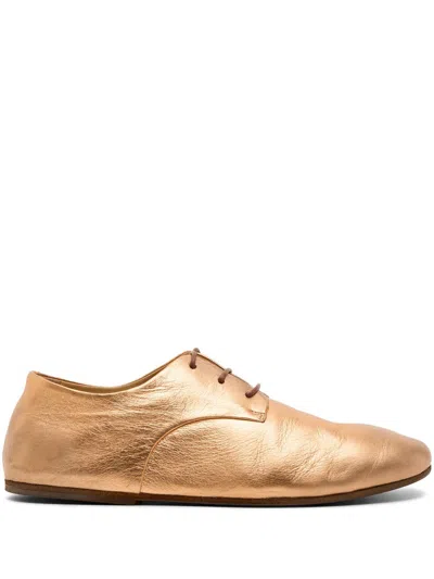 Marsèll Leather Derby Shoes In Gold