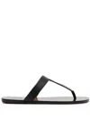 Marsèll Leather Flip Flops In Black