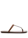 Marsèll Leather Flip Flops In Brown