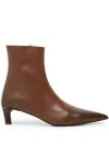 Marsèll Leather Pointed Toe Boots In Brown