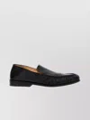 MARSÈLL LEATHER ROUND TOE LOAFERS WITH RUCHED DETAILING