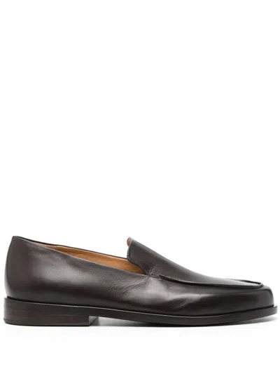 Marsèll Leather Slip-on Loafers In Brown
