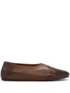 Marsèll Leather Slip-on Slippers In Brown