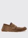 Marsèll Suede Moc Toe Loafers With Rubber Sole In Beige