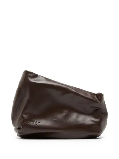 Marsèll Logo-debossed Leather Clutch Bag In Brown