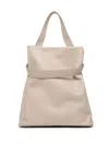 Marsèll Logo-debossed Leather Tote Bag In Neutrals
