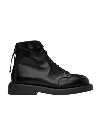 Marsèll Logo Lace Up Boots In Black