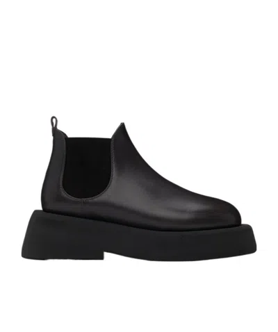 Marsèll Logo Round-toed Boots In Black
