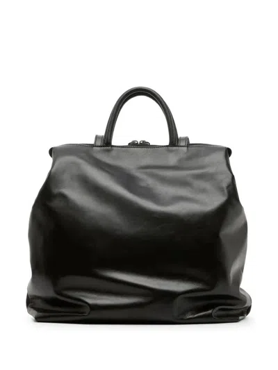 Marsèll 4 Long Maxi Leather Shopper Bags In Black