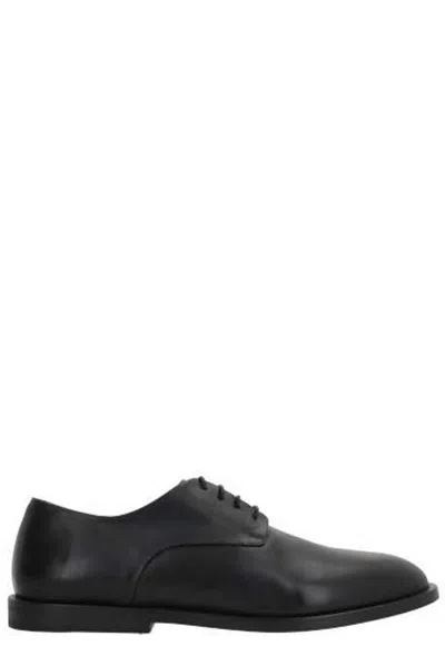 Marsèll Almond Toe Mentone Derby Shoes In Black