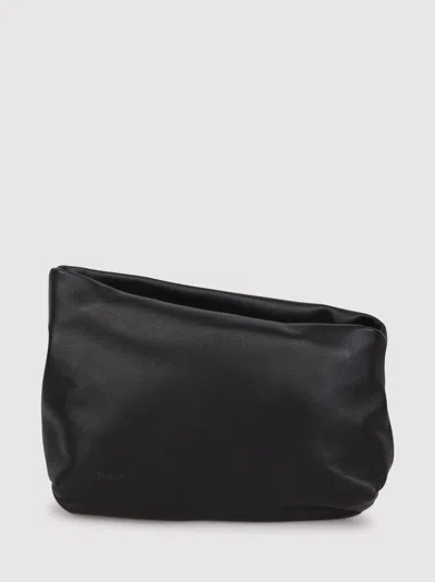 Marsèll Marsell Asymmetric Suede Shoulder Bag In Black