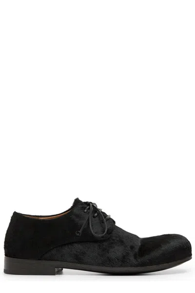 Marsèll Calf Hair Leather Derby Shoes In Black