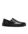 Marsèll Marsell Minimalist Black Calfskin Slip-on Slippers With Rubber Sole In Black