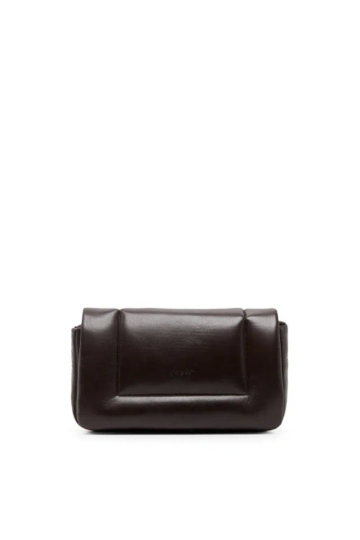 Marsèll Cornice Foldover Top Clutch Bag In Brown