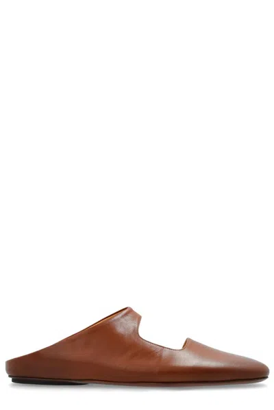 Marsèll Round-headed Flat Sandals In Brown