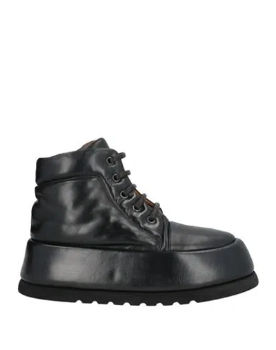 Marsèll Man Ankle Boots Black Size 9 Calfskin In Black