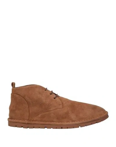 Marsèll Man Ankle Boots Camel Size 8 Leather In Beige