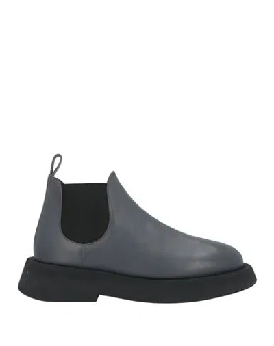 Marsèll Man Ankle Boots Charcoal Size 9 Calfskin In Grey