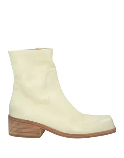 Marsèll Man Ankle Boots Pastel Yellow Size 9 Calfskin In Yellow