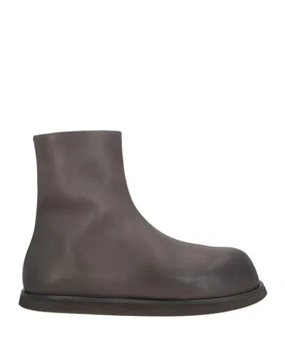 Marsèll Man Ankle Boots Taupe Size 9 Leather In Grey