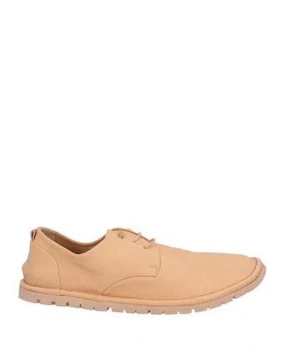Marsèll Man Lace-up Shoes Apricot Size 8 Calfskin In Orange