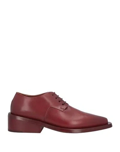 Marsèll Man Lace-up Shoes Brick Size 8.5 Leather In Red